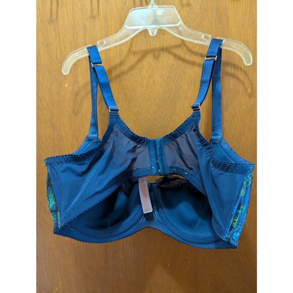 Savage by Fenty Blue and Green Butterfly Bra 42G - Picture 2 of 5
